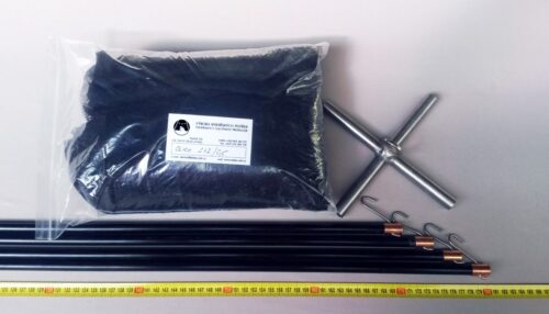 Senknetz Komplett 2 x 2 m + Nylon 5×5 mm schwarz – knotenlos - 1