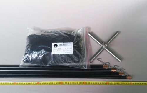 Senknetz Komplett 2 x 2 m + Nylon 8×8 mm schwarz – knotenlos - 1