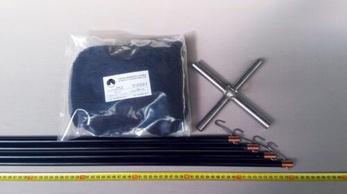 Senknetz Komplett 2 x 2 m + Nylon 15×15 mm schwarz – knotenlos - 1