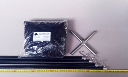 Senknetz Komplett 2,5 x 2,5 m + Nylon 30×30 mm schwarz – geknotet - 1
