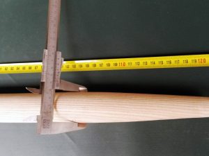 Stiel 120 cm/ 40 mm geformt