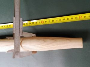 Stiel 90 cm/ 40 mm geformt