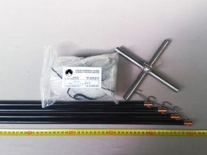 Senknetz Komplett 2 x 2 m/ Nylon monofil 8×8 mm transparent