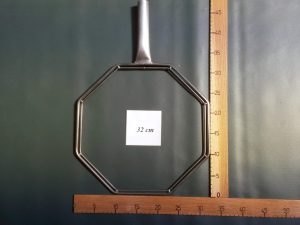 Kescherbügel achteckig Edelstahl 32 cm