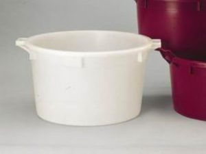 Kunststoffbottich 80 l weiß mit Griffen