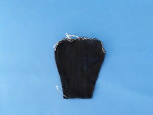 Keschernetz N 22×22 cm, Tf. ca 20 cm/ 5×5 mm – mit dem Boden Nylon schwarz - 1